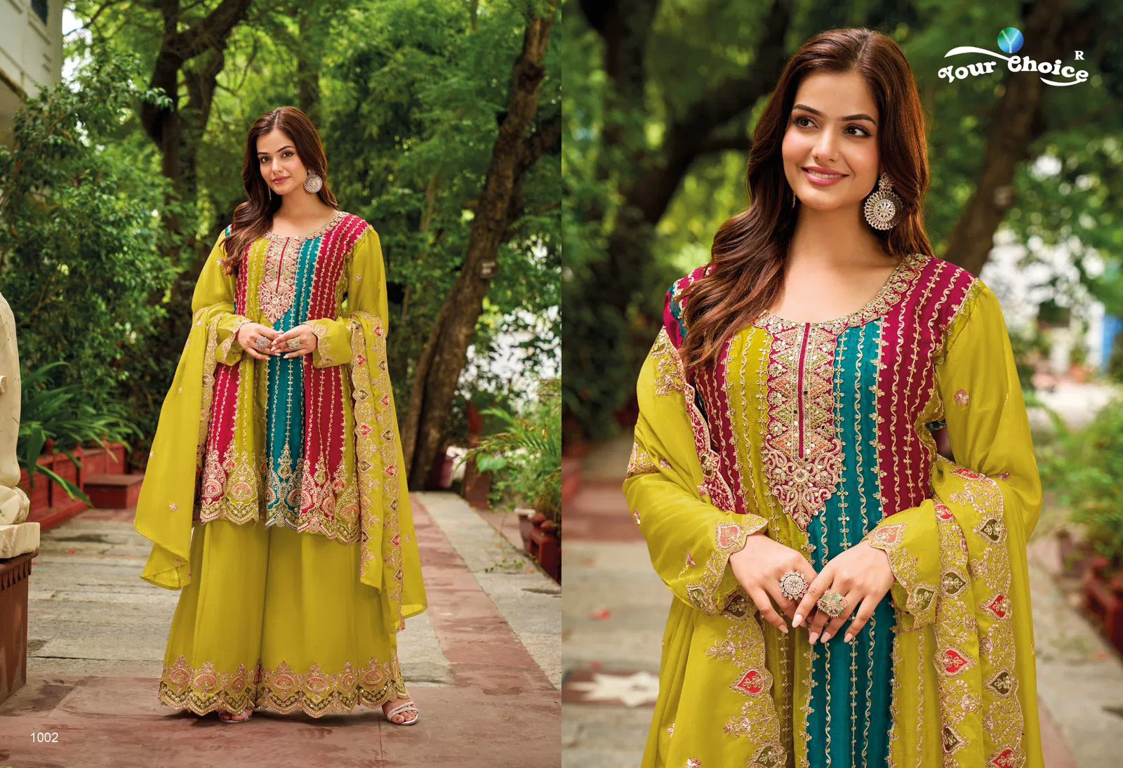 Orra Vol 4 By Your Choice Heavy Chinon Sharara Readymade Suits Wholesale Market In Surat
